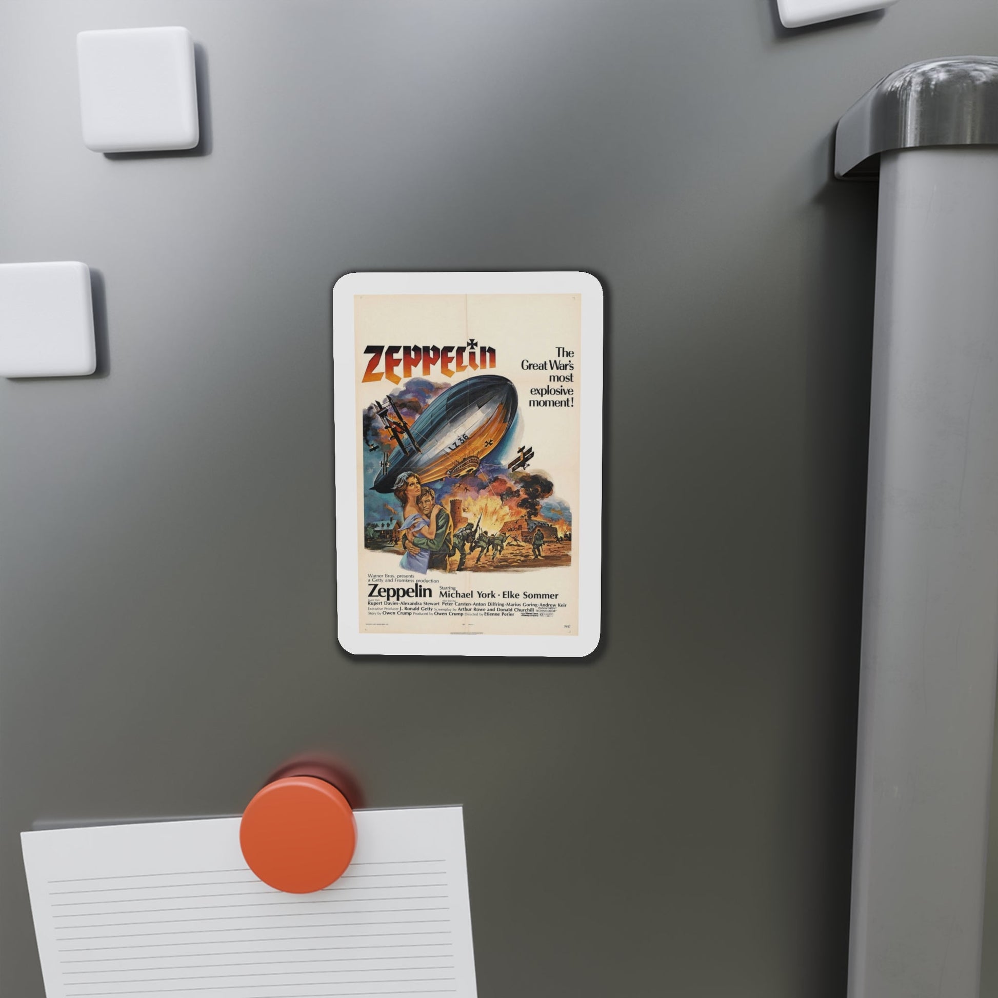 Zeppelin 1971 Movie Poster Die-Cut Magnet-The Sticker Space