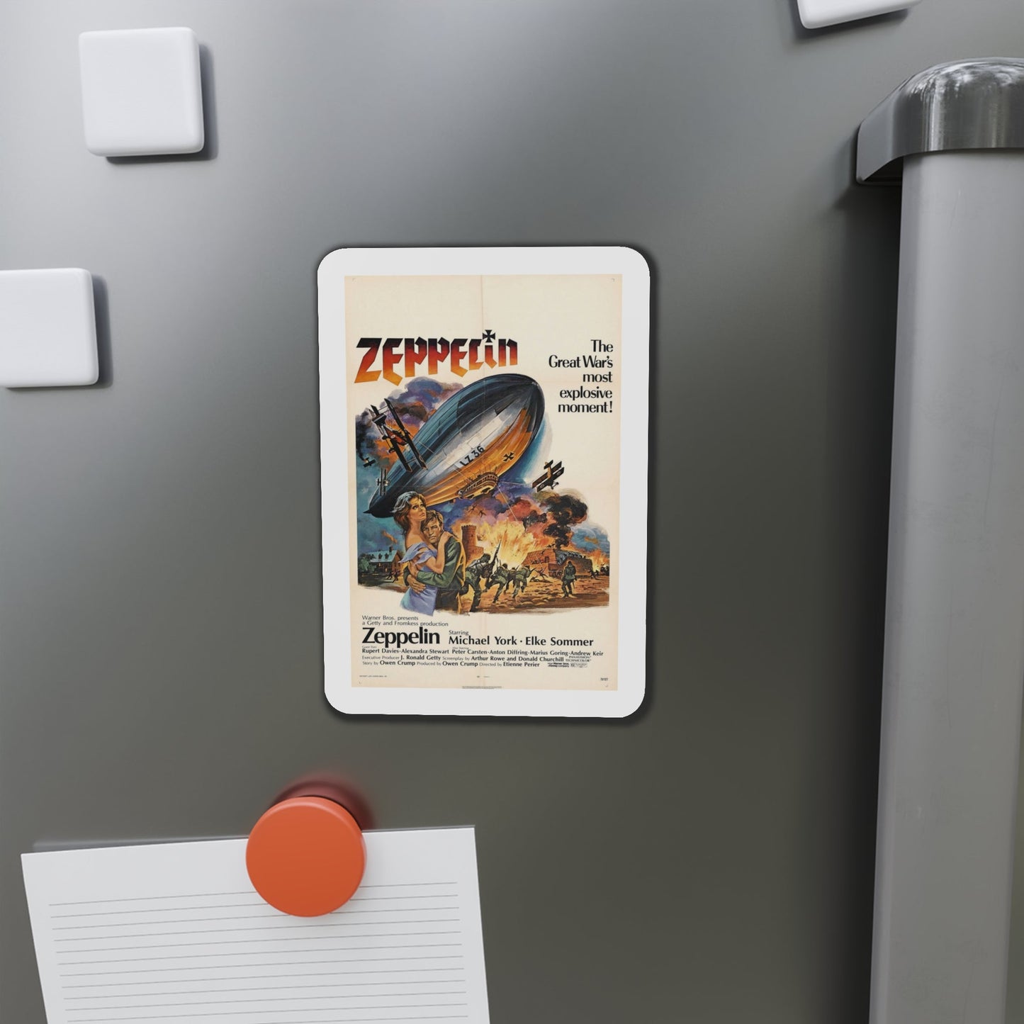 Zeppelin 1971 Movie Poster Die-Cut Magnet-The Sticker Space