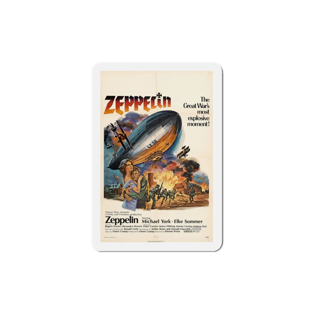 Zeppelin 1971 Movie Poster Refrigerator Magnet 4 Inch - The Sticker Space