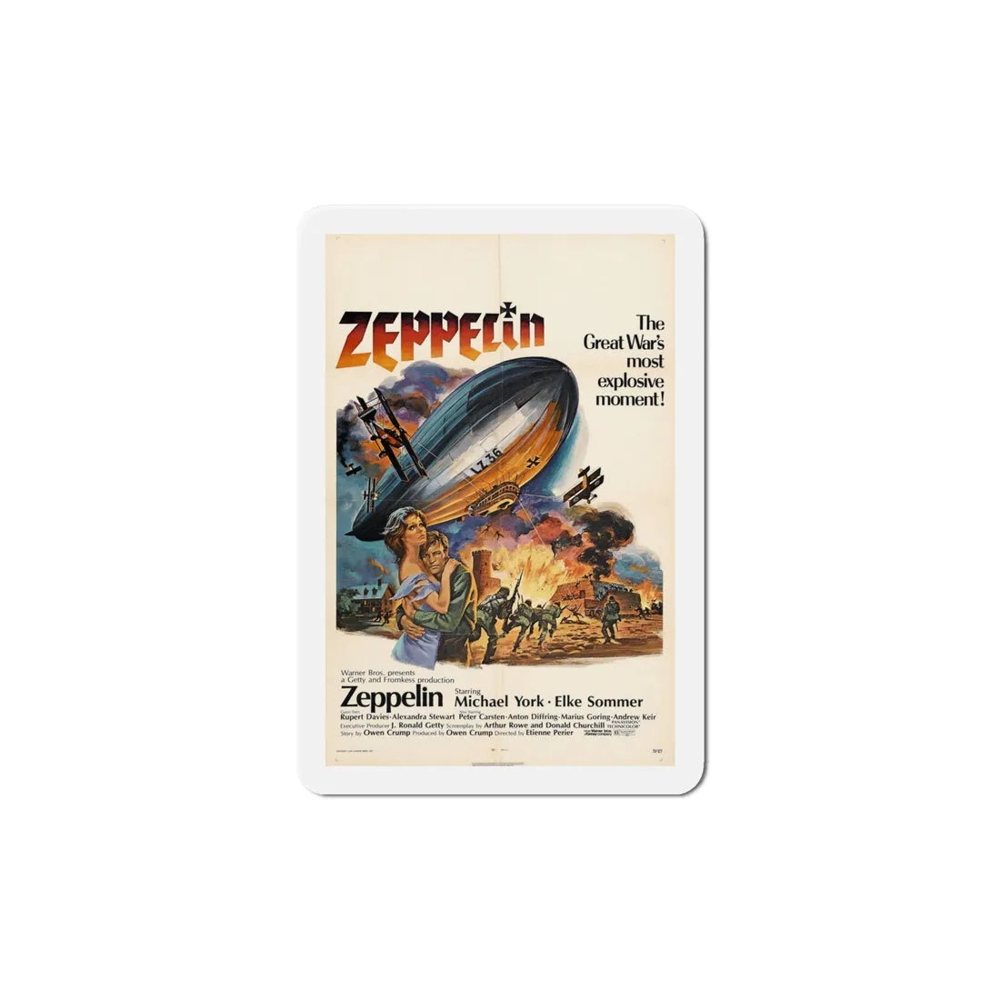 Zeppelin 1971 Movie Poster Refrigerator Magnet 6 Inch - The Sticker Space