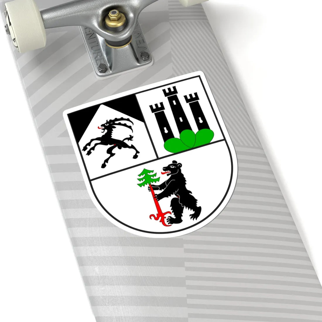 Zernez Wappen neu (Switzerland) (Coat of Arms) STICKER Vinyl Kiss-Cut Decal - The Sticker Space