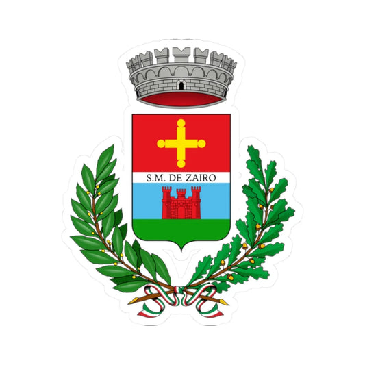 Zero Branco-Stemma (Italy) (Coat of Arms) STICKER Vinyl Kiss-Cut Decal 2 Inch White - The Sticker Space