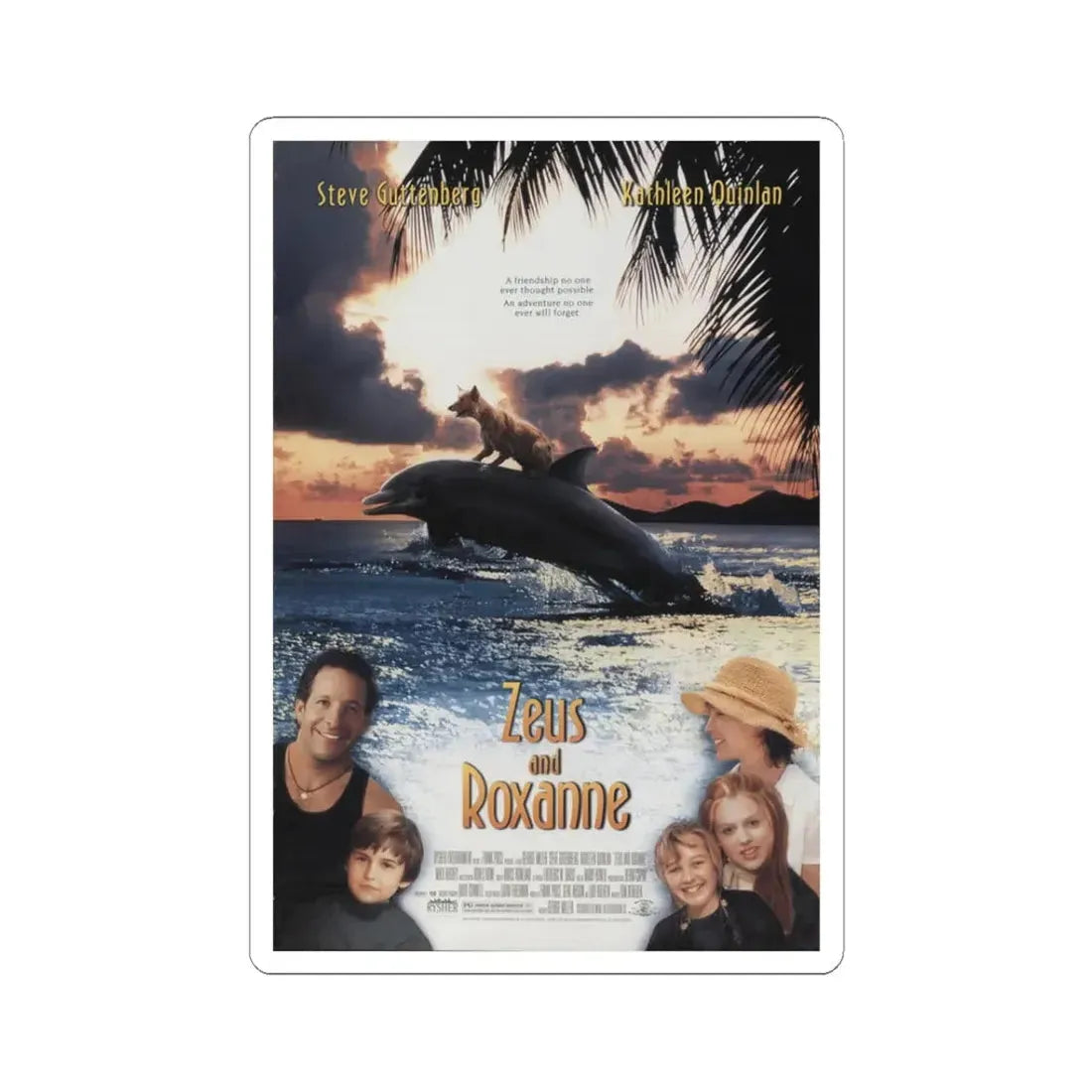 Zeus and Roxanne 1997 Movie Poster - STICKER Vinyl Kiss-Cut Decal 3 Inch White - The Sticker Space