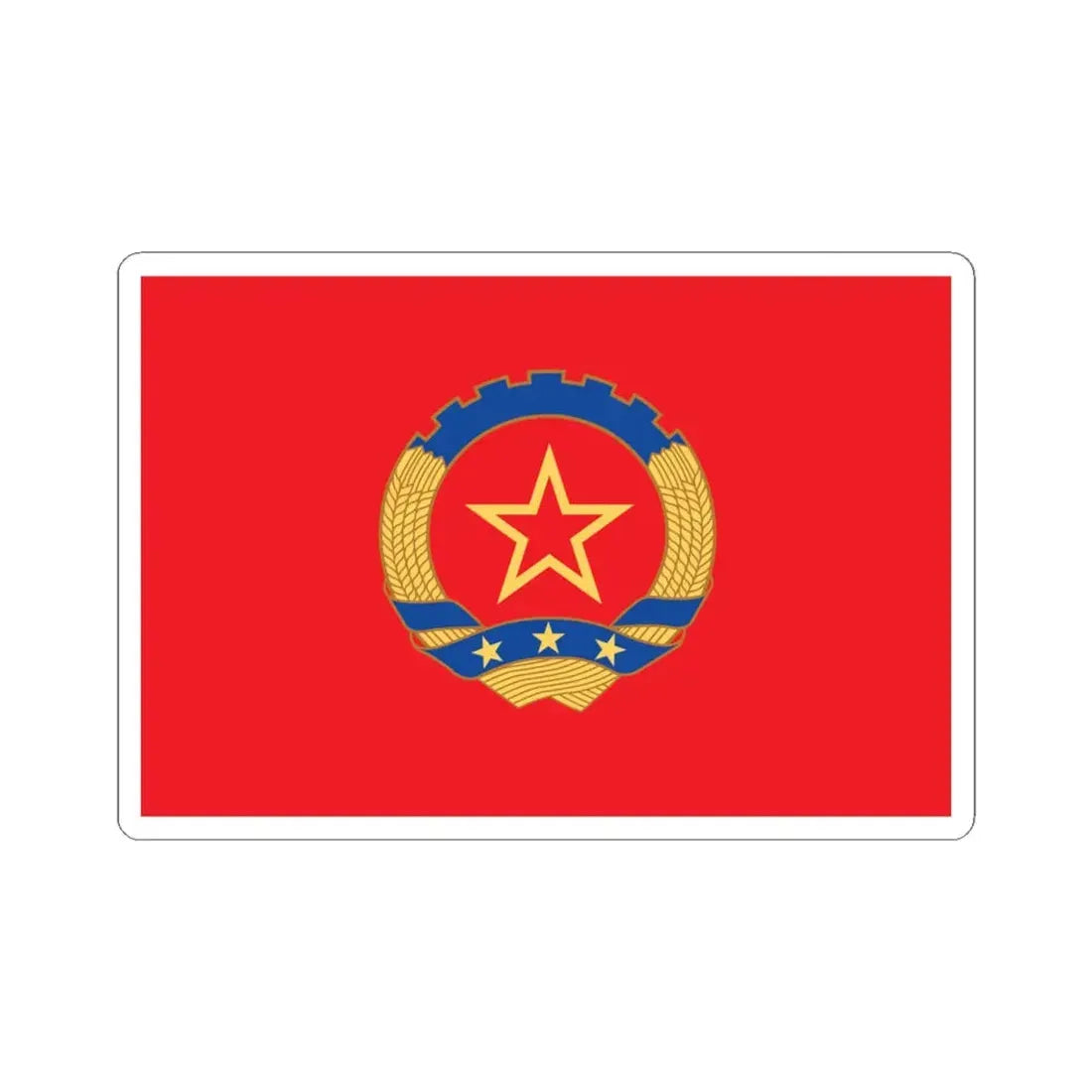 Zhang Ding and Zhong Ling Flag of the Peoples Republic of China (China) STICKER Vinyl Kiss-Cut Decal 4 Inch White - The Sticker Space