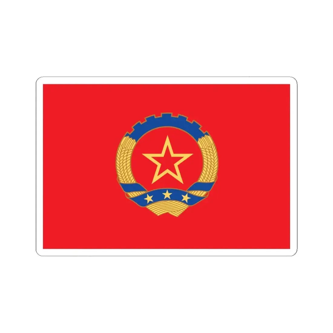 Zhang Ding and Zhong Ling Flag of the Peoples Republic of China (China) STICKER Vinyl Kiss-Cut Decal 6 Inch White - The Sticker Space