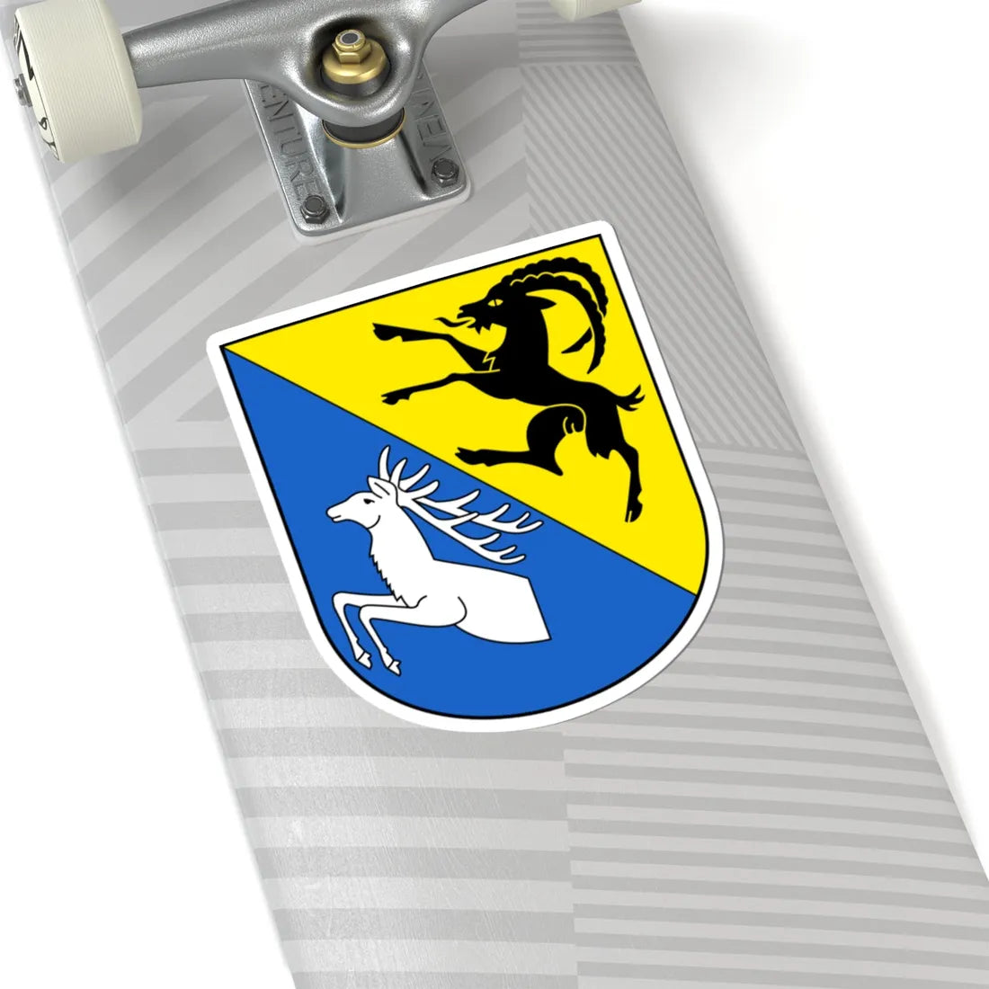 ZihlschlachtSitterdorf-blazon (Switzerland) (Coat of Arms) STICKER Vinyl Kiss-Cut Decal - The Sticker Space