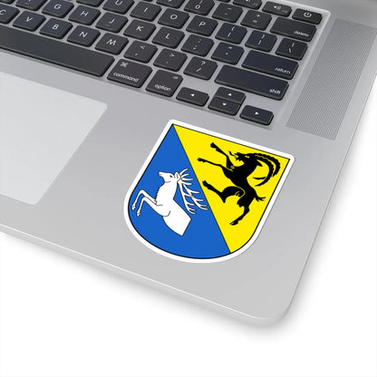 ZihlschlachtSitterdorf-blazon (Switzerland) (Coat of Arms) STICKER Vinyl Kiss-Cut Decal - The Sticker Space