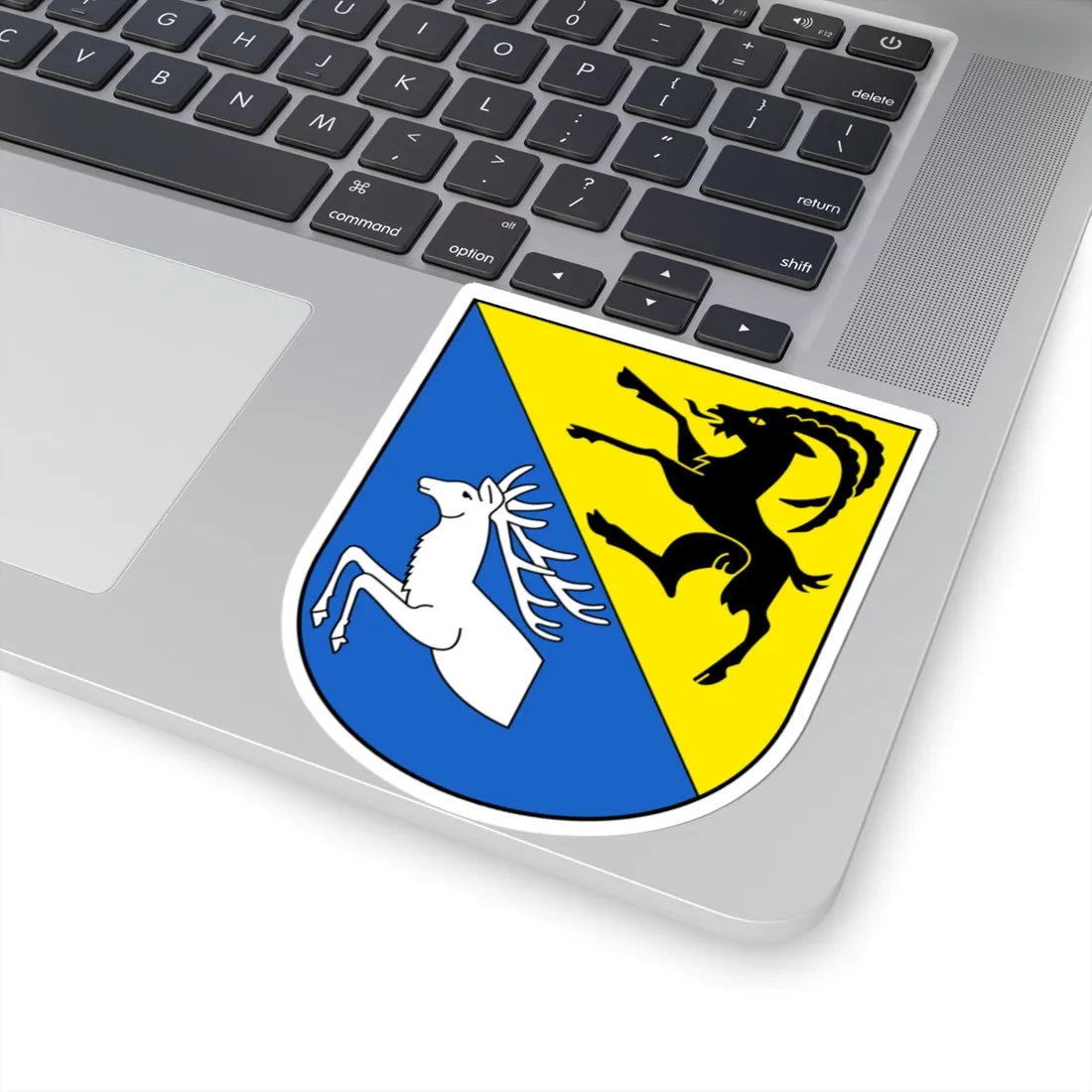 ZihlschlachtSitterdorf-blazon (Switzerland) (Coat of Arms) STICKER Vinyl Kiss-Cut Decal - The Sticker Space
