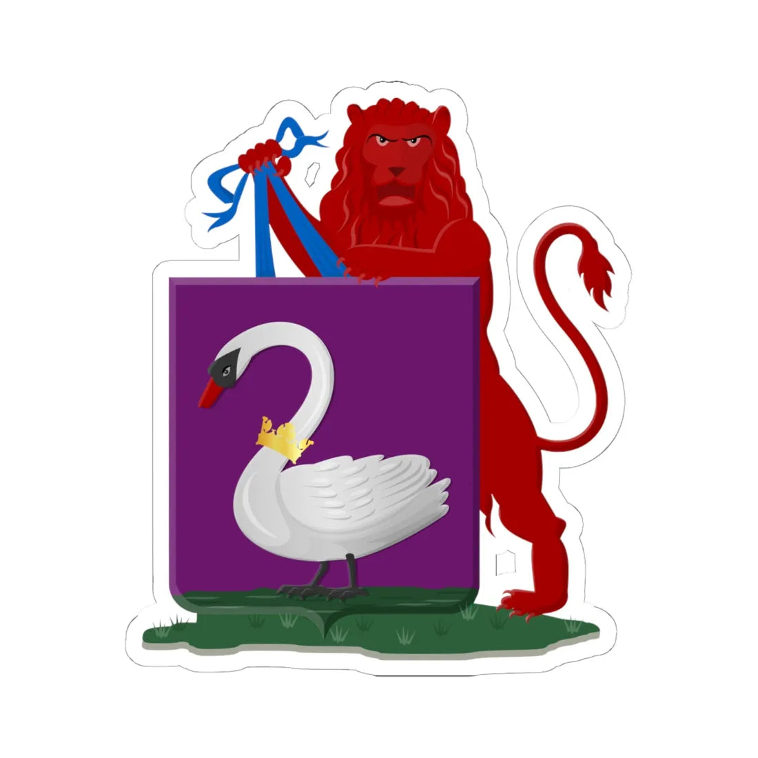 Zijpe wapen (Netherlands) (Coat of Arms) STICKER Vinyl Kiss-Cut Decal 6 Inch White - The Sticker Space