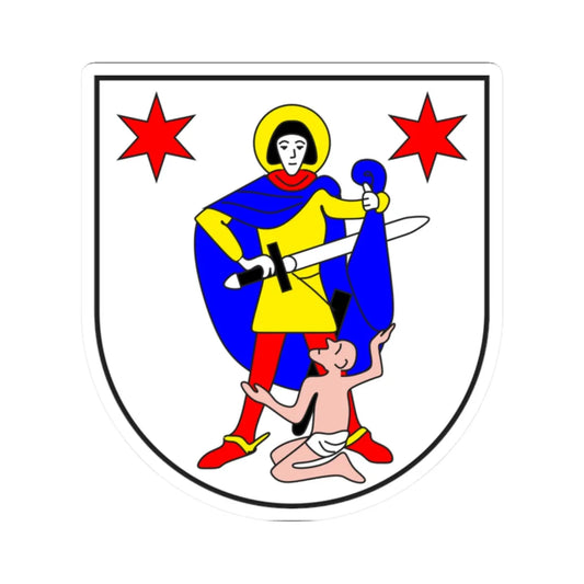 Zillis-Reischen wappen (Switzerland) (Coat of Arms) STICKER Vinyl Kiss-Cut Decal 2 Inch White - The Sticker Space