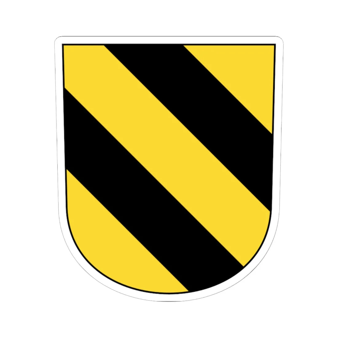 Zimikon coat of arms (Switzerland) (Coat of Arms) STICKER Vinyl Kiss-Cut Decal 6 Inch White - The Sticker Space