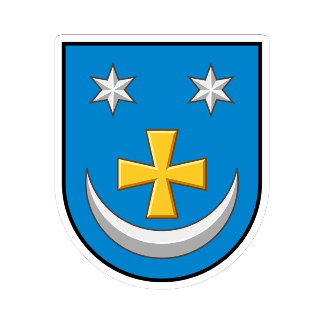 Zinkiv coat of arms escutcheon (Ukraine) (Coat of Arms) STICKER Vinyl Kiss-Cut Decal 3 Inch White - The Sticker Space