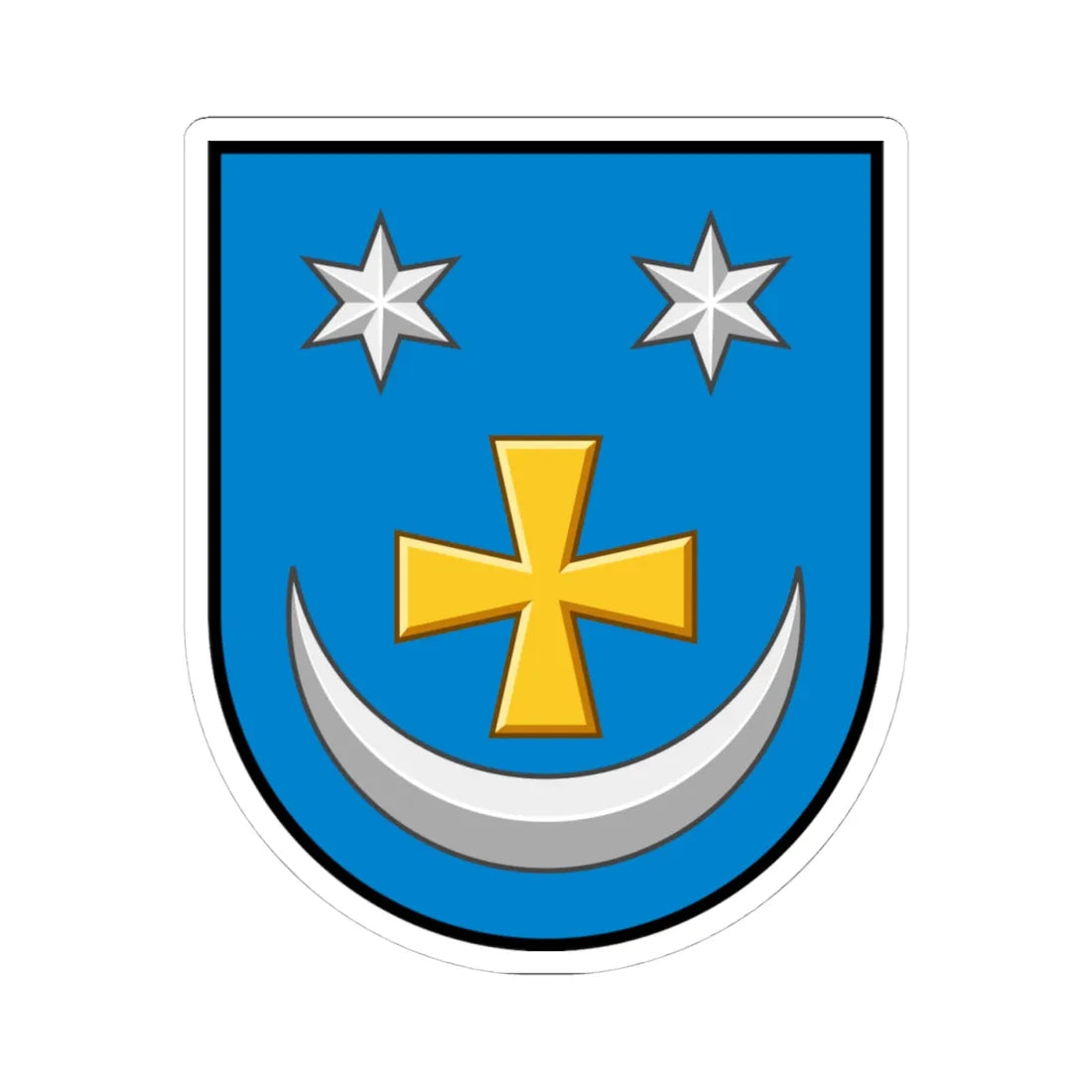 Zinkiv coat of arms escutcheon (Ukraine) (Coat of Arms) STICKER Vinyl Kiss-Cut Decal 4 Inch White - The Sticker Space