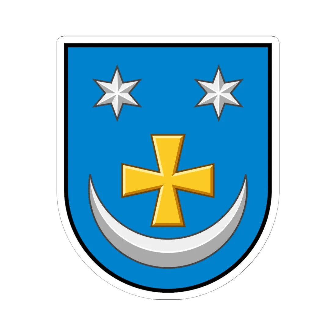 Zinkiv coat of arms escutcheon (Ukraine) (Coat of Arms) STICKER Vinyl Kiss-Cut Decal 6 Inch White - The Sticker Space