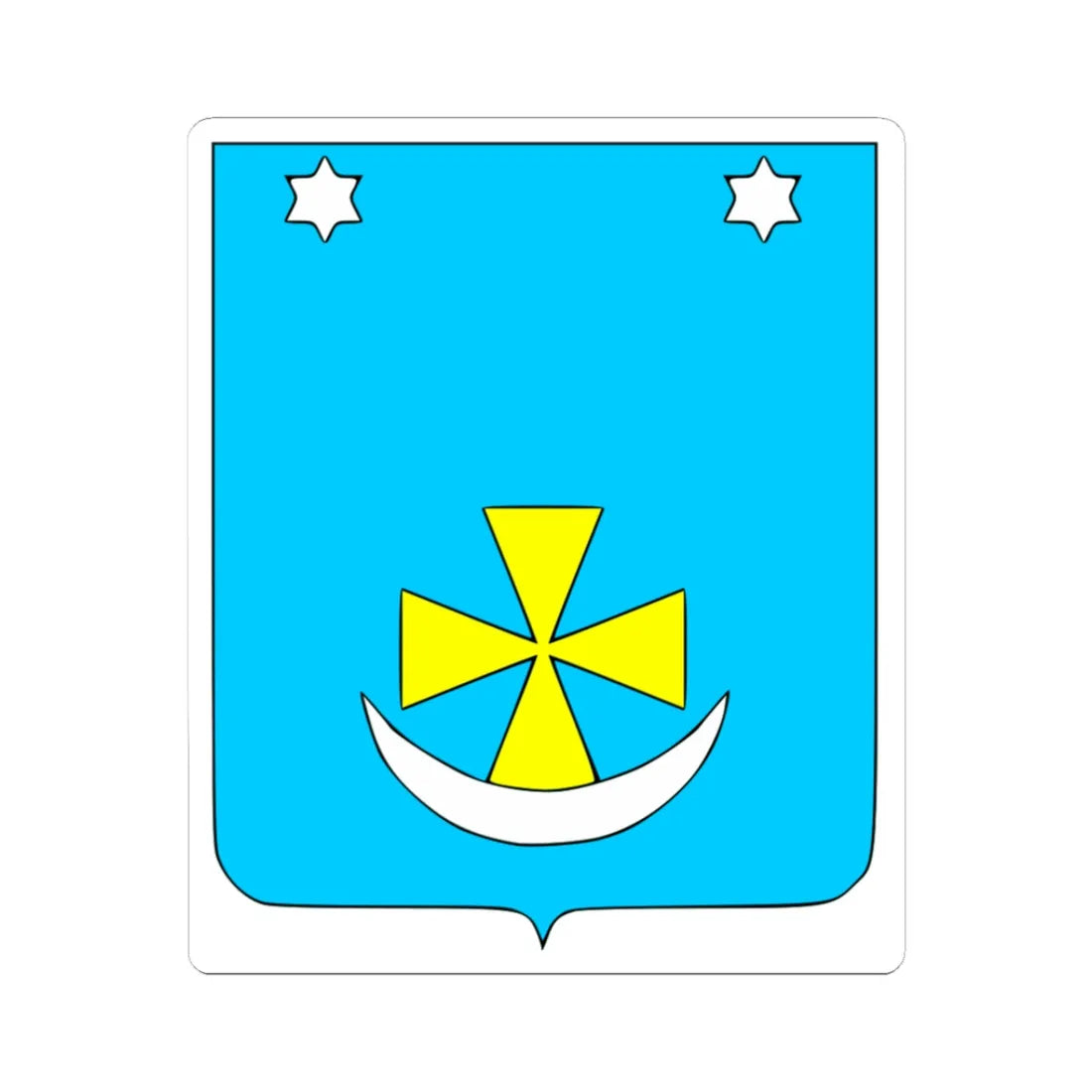 Zinkiv coat of arms (Ukraine) (Coat of Arms) STICKER Vinyl Kiss-Cut Decal 3 Inch White - The Sticker Space