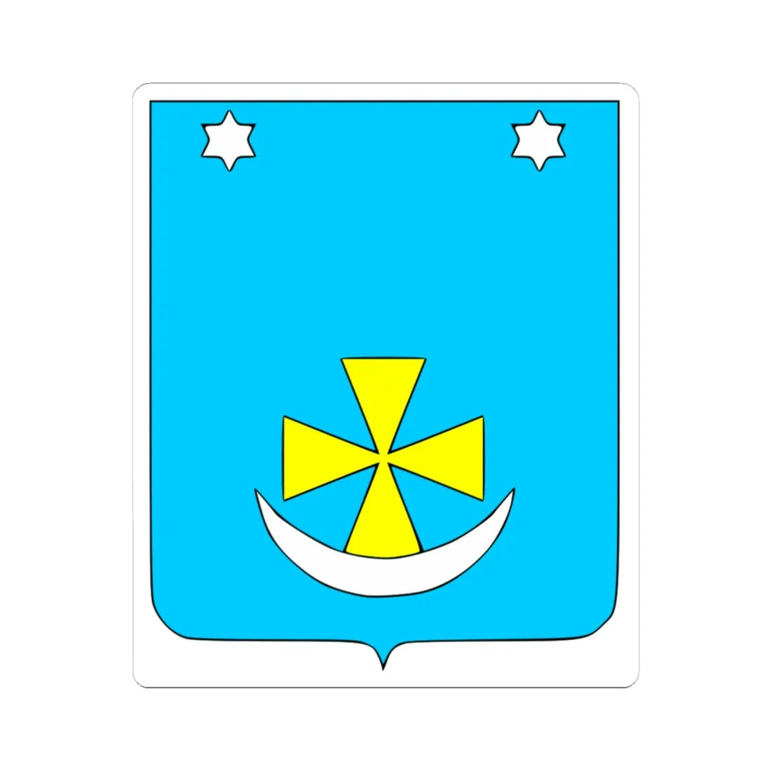 Zinkiv coat of arms (Ukraine) (Coat of Arms) STICKER Vinyl Kiss-Cut Decal 4 Inch White - The Sticker Space
