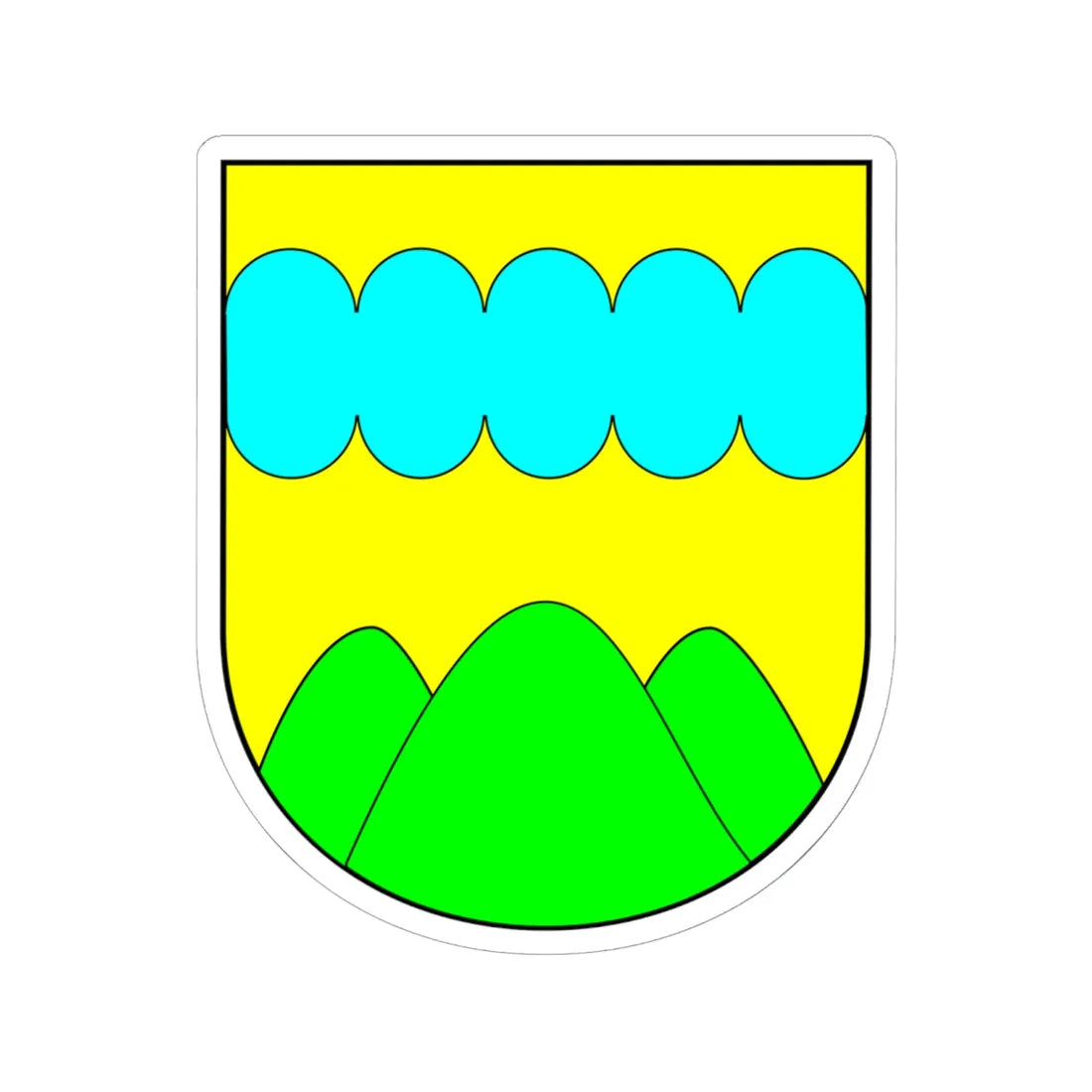 Znak Drahanské vrchviny (Czech Republic) (Coat of Arms) STICKER Vinyl Kiss-Cut Decal 6 Inch White - The Sticker Space