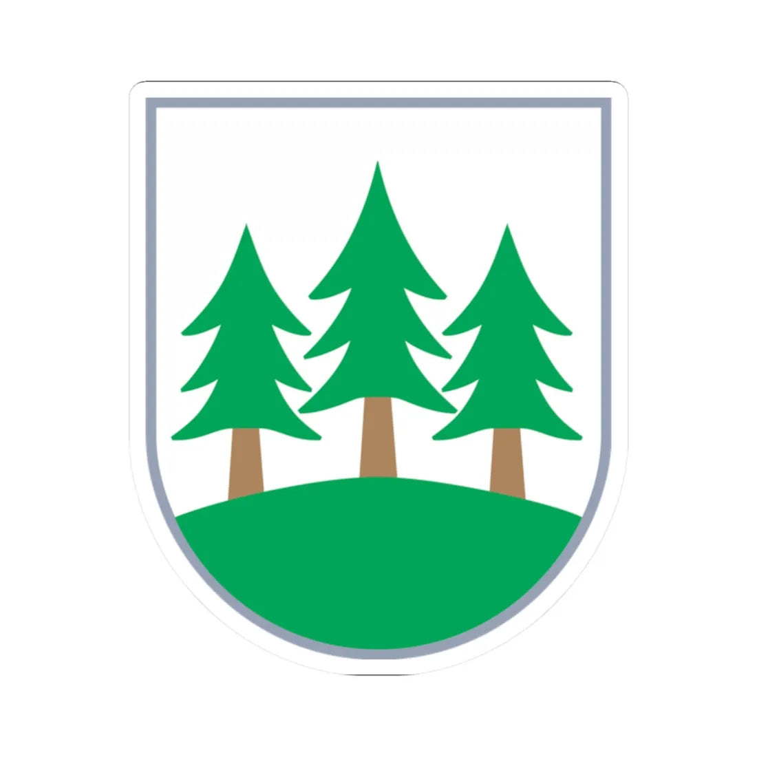 Znak Újezd nad Lesy (Czech Republic) (Coat of Arms) STICKER Vinyl Kiss-Cut Decal 2 Inch White - The Sticker Space