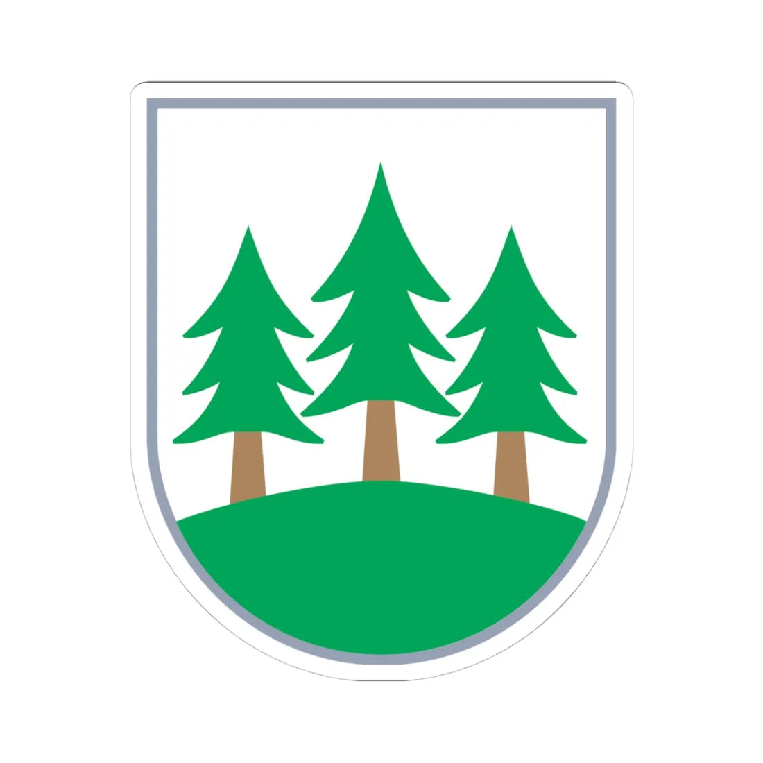 Znak Újezd nad Lesy (Czech Republic) (Coat of Arms) STICKER Vinyl Kiss-Cut Decal 4 Inch White - The Sticker Space