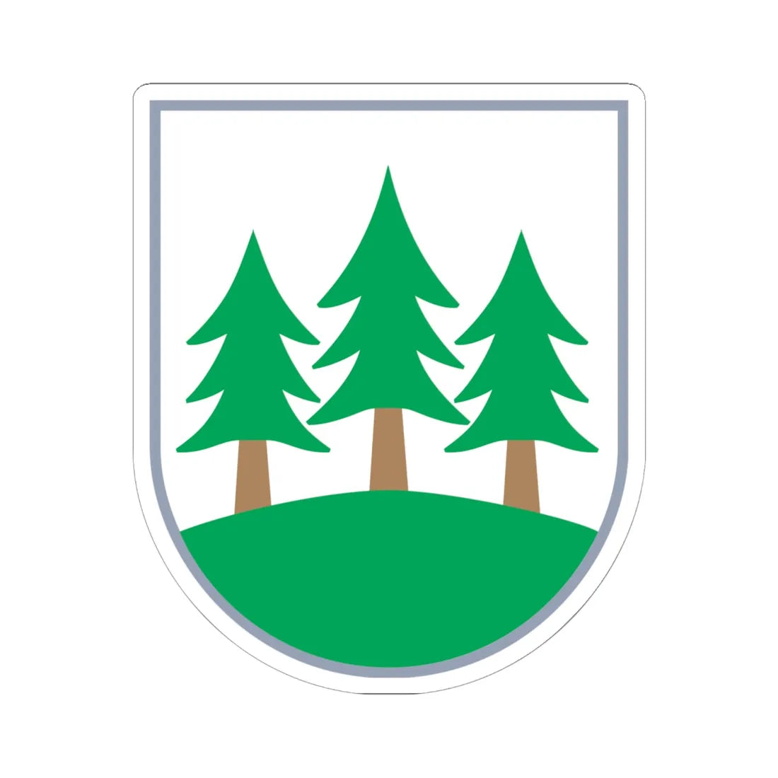 Znak Újezd nad Lesy (Czech Republic) (Coat of Arms) STICKER Vinyl Kiss-Cut Decal 6 Inch White - The Sticker Space