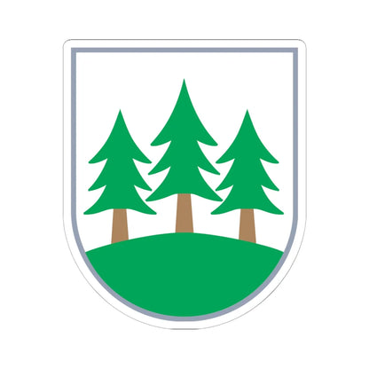 Znak Újezd nad Lesy (Czech Republic) (Coat of Arms) STICKER Vinyl Kiss-Cut Decal 6 Inch White - The Sticker Space