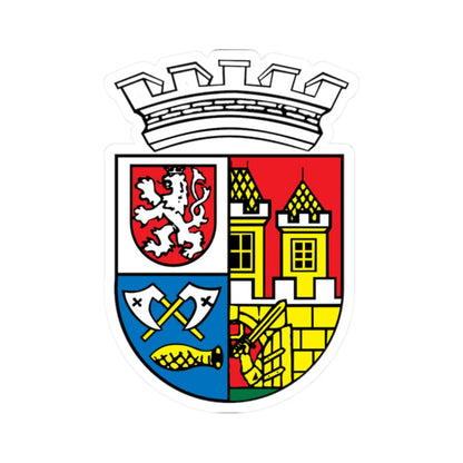 Znak mestske casti Praha 10 (Czech Republic) (Coat of Arms) STICKER Vinyl Kiss-Cut Decal 2 Inch White - The Sticker Space
