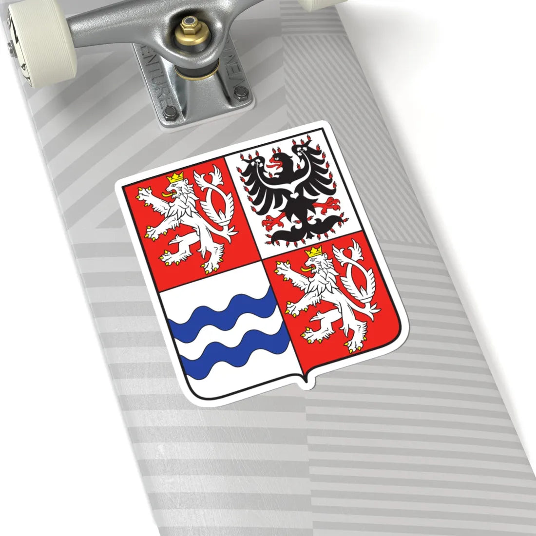 Znak Středočeského kraje (Czech Republic) (Coat of Arms) STICKER Vinyl Kiss-Cut Decal - The Sticker Space