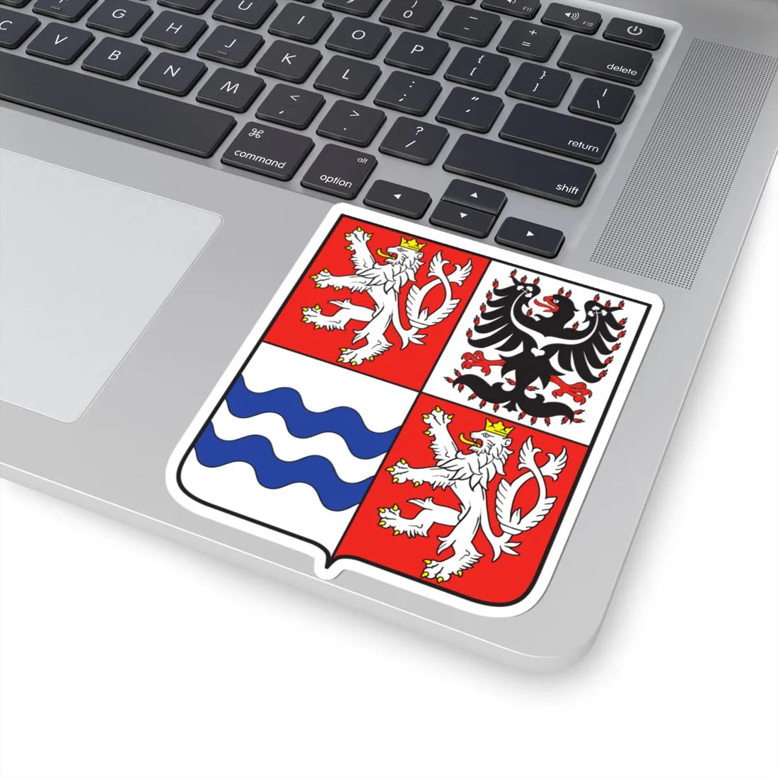 Znak Středočeského kraje (Czech Republic) (Coat of Arms) STICKER Vinyl Kiss-Cut Decal - The Sticker Space