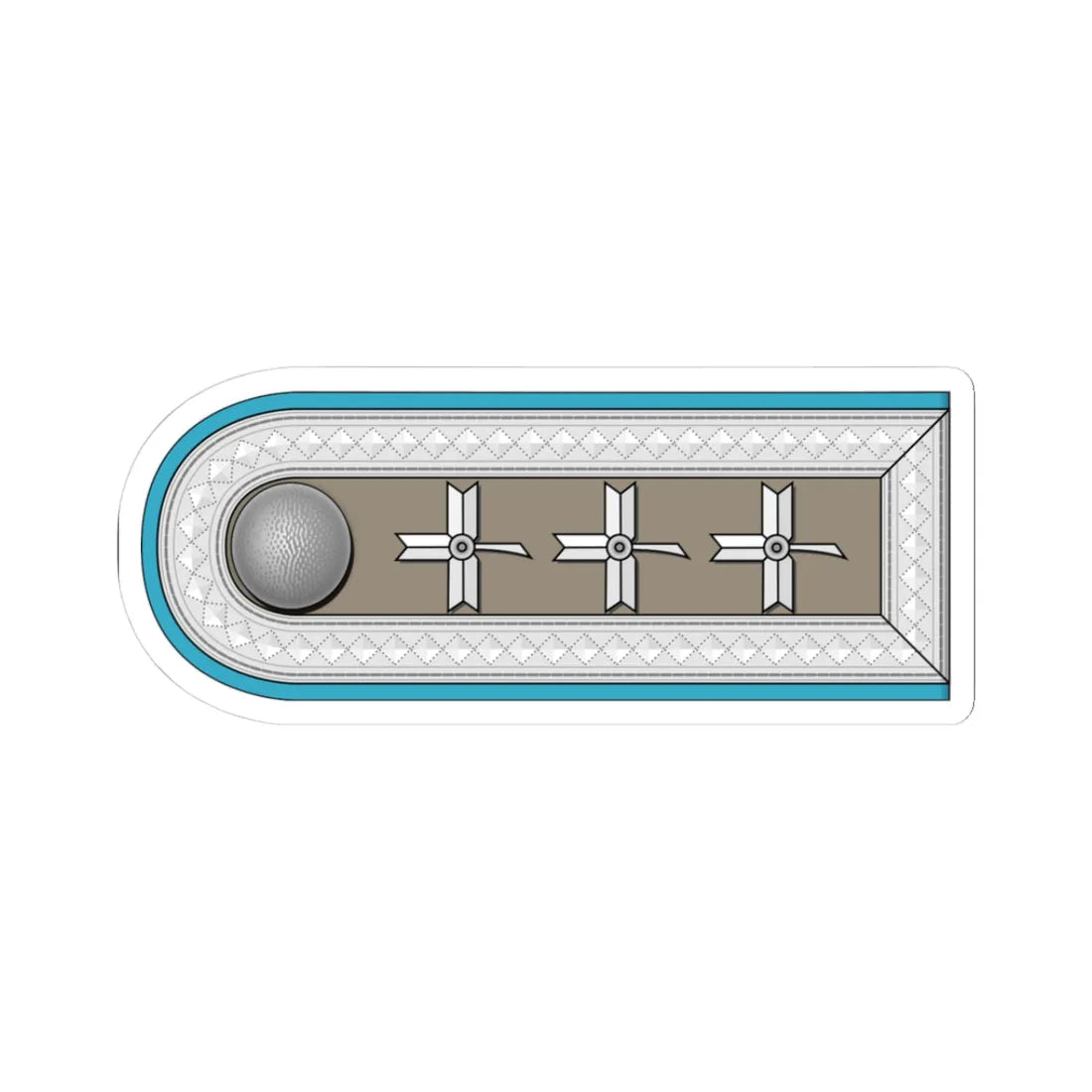 ZNDH Časnički namjesnik h (Croatia) (Military Rank) STICKER Vinyl Kiss-Cut Decal 3 Inch White - The Sticker Space