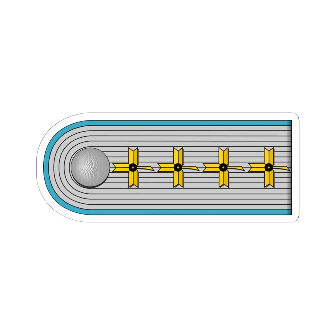 ZNDH Nadsatnik h (Croatia) (Military Rank) STICKER Vinyl Kiss-Cut Decal 6 Inch White - The Sticker Space