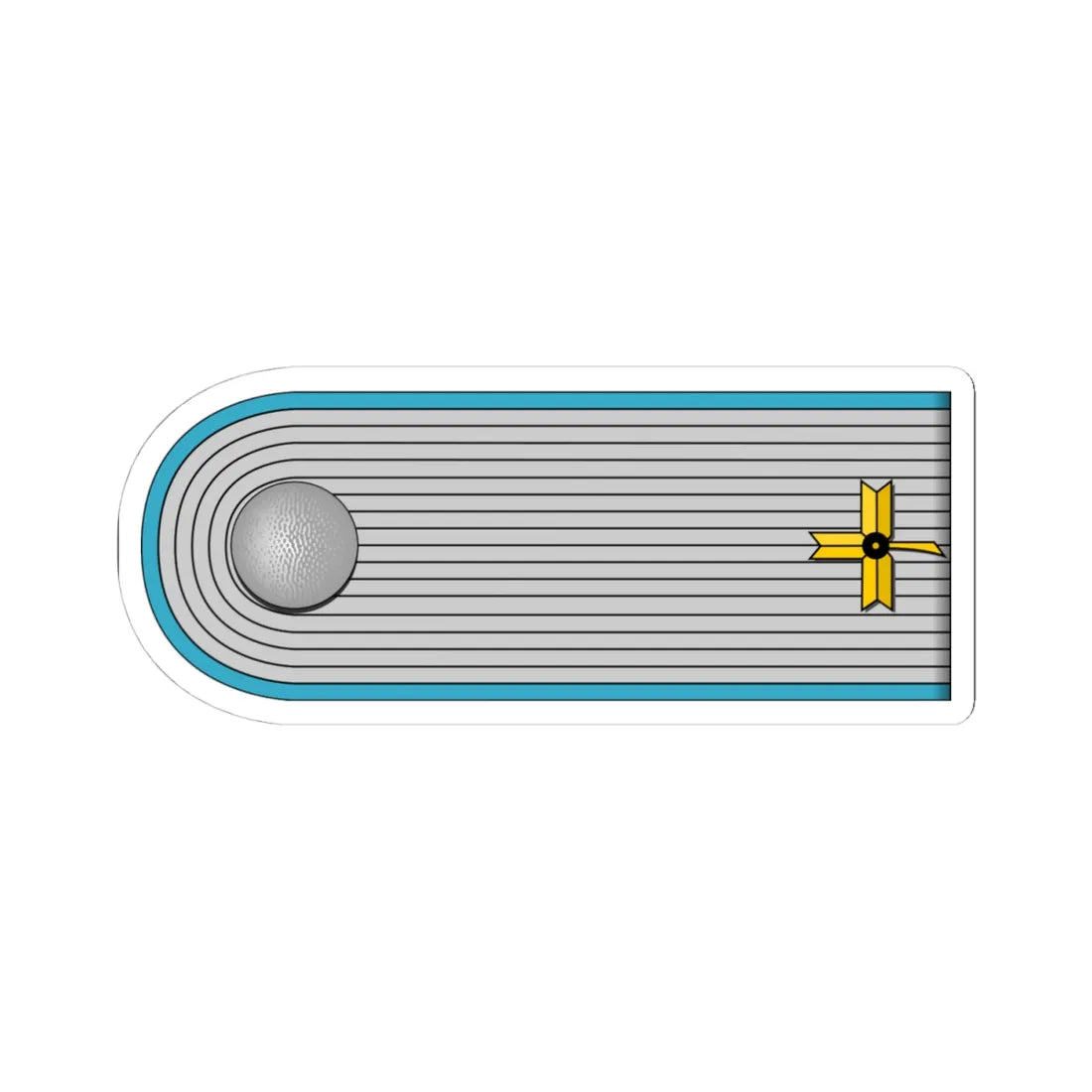 ZNDH Poručnik h (Croatia) (Military Rank) STICKER Vinyl Kiss-Cut Decal 4 Inch White - The Sticker Space