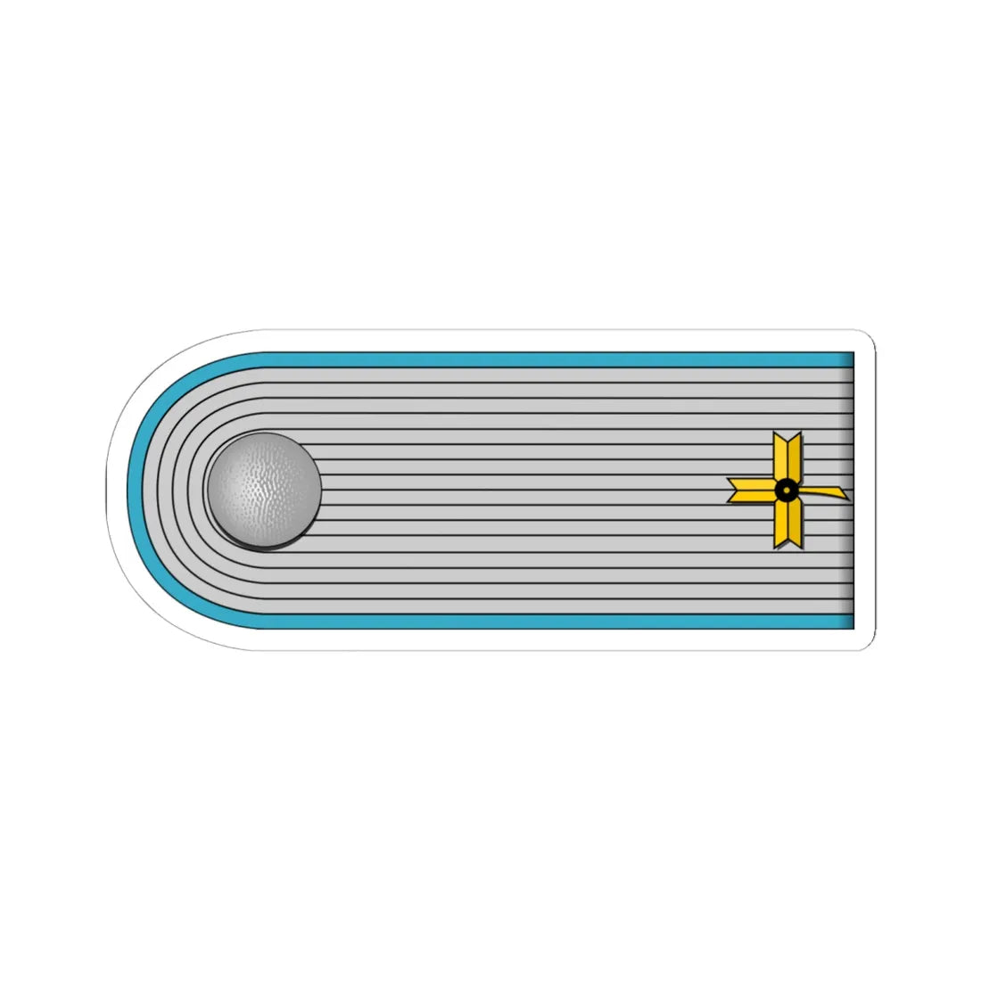 ZNDH Poručnik h (Croatia) (Military Rank) STICKER Vinyl Kiss-Cut Decal 6 Inch White - The Sticker Space