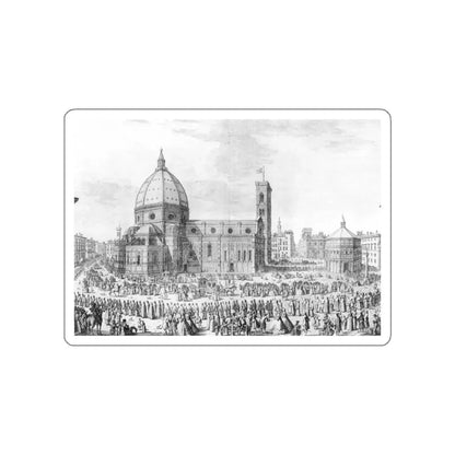 ZOCCHI, Giuseppe - Florence Cathedral (Artwork) STICKER Vinyl Die-Cut Decal White Die-Cut 2 Inch - The Sticker Space