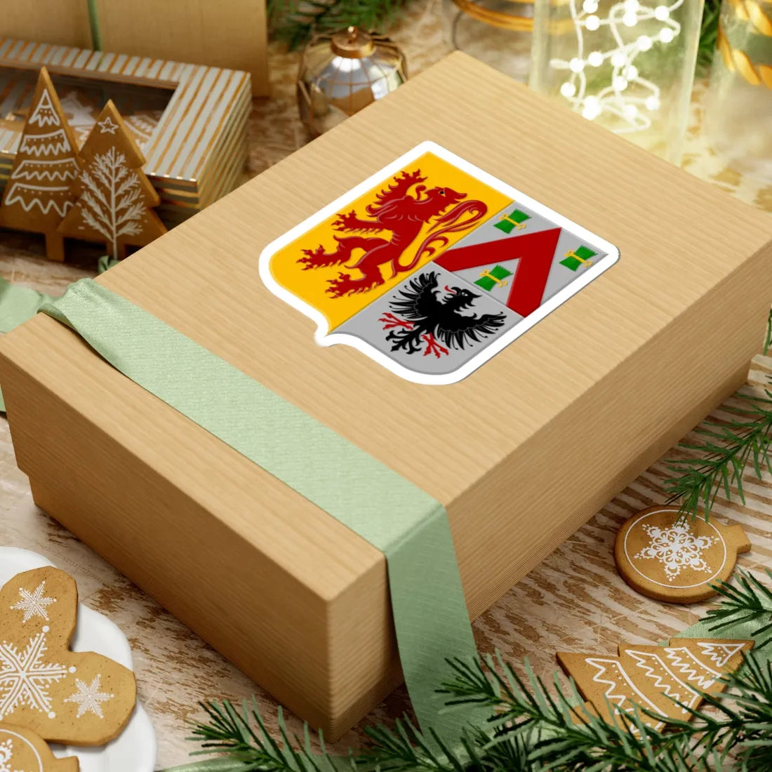 Zoersel wapen (Belgium) (Coat of Arms) STICKER Vinyl Kiss-Cut Decal - The Sticker Space