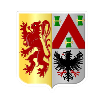 Zoersel wapen2 (Belgium) (Coat of Arms) STICKER Vinyl Kiss-Cut Decal 2 Inch White - The Sticker Space