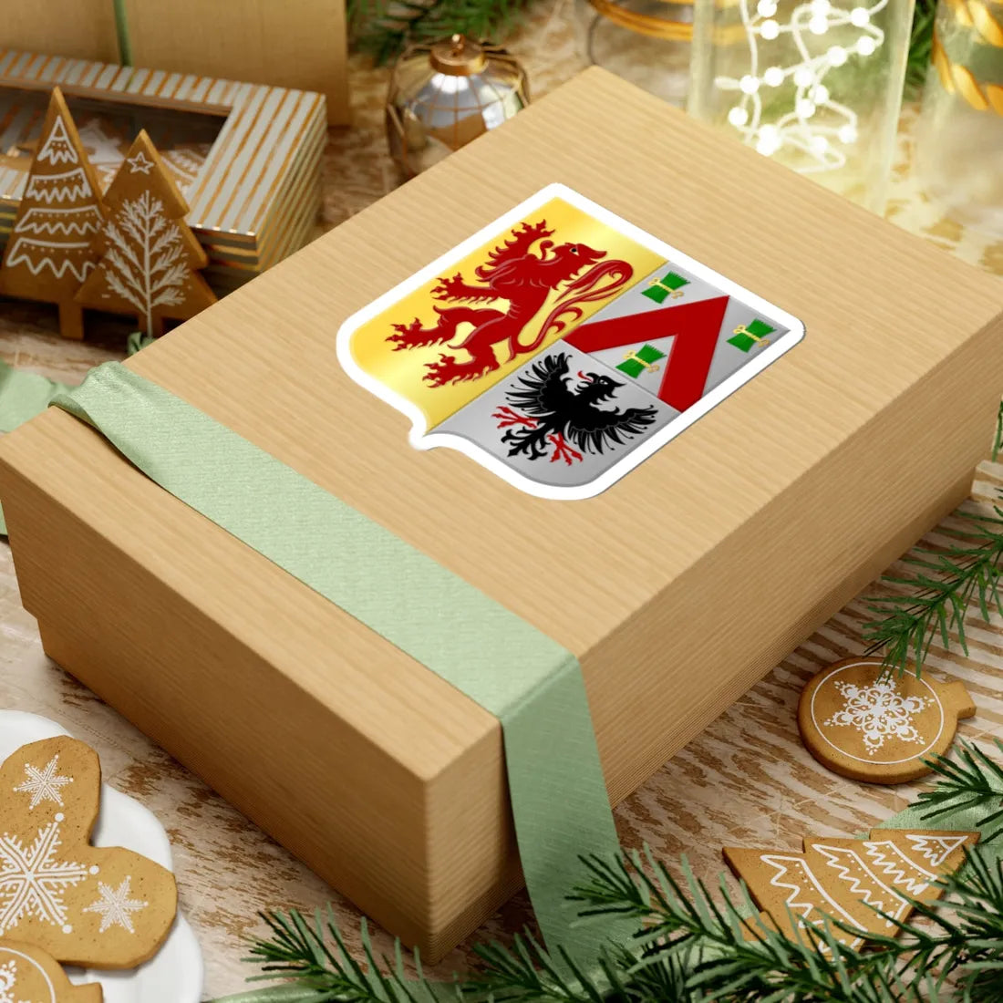 Zoersel wapen2 (Belgium) (Coat of Arms) STICKER Vinyl Kiss-Cut Decal - The Sticker Space