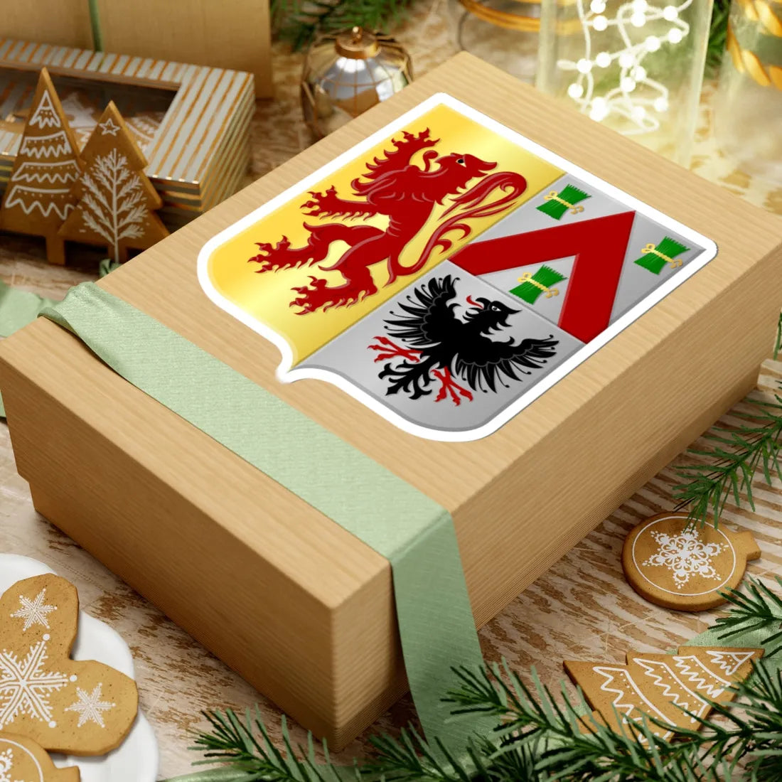 Zoersel wapen2 (Belgium) (Coat of Arms) STICKER Vinyl Kiss-Cut Decal - The Sticker Space