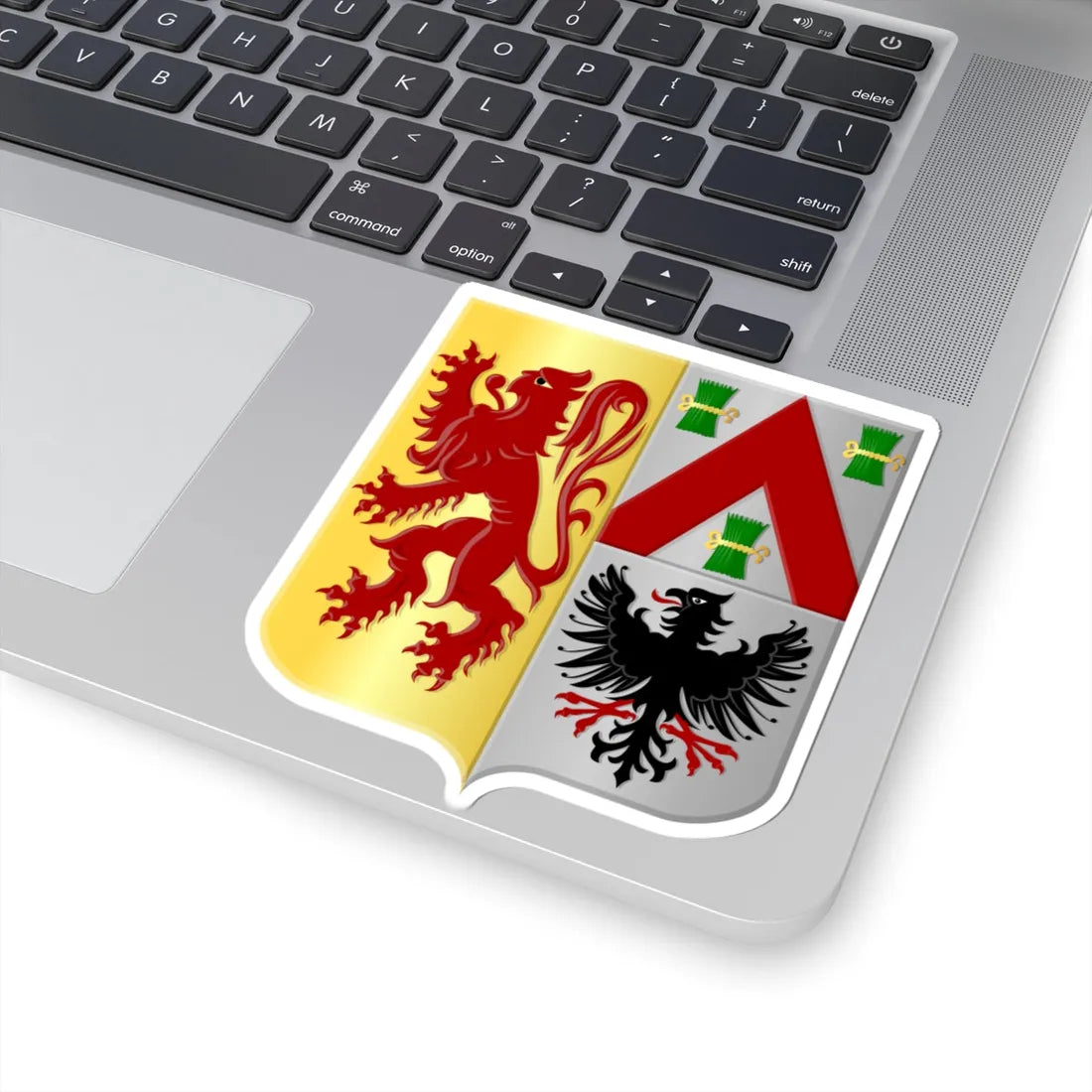 Zoersel wapen2 (Belgium) (Coat of Arms) STICKER Vinyl Kiss-Cut Decal - The Sticker Space