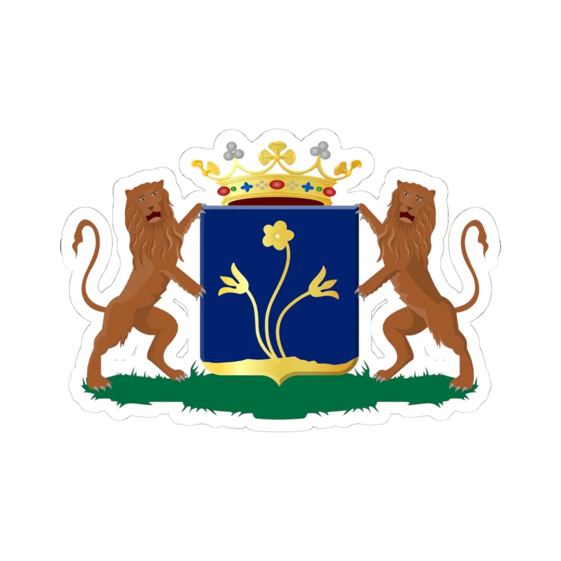 Zoetermeer wapen 1816 (Netherlands) (Coat of Arms) STICKER Vinyl Kiss-Cut Decal 4 Inch White - The Sticker Space