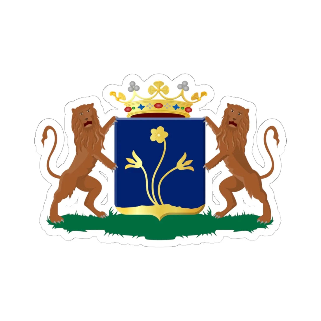 Zoetermeer wapen 1816 (Netherlands) (Coat of Arms) STICKER Vinyl Kiss-Cut Decal 6 Inch White - The Sticker Space