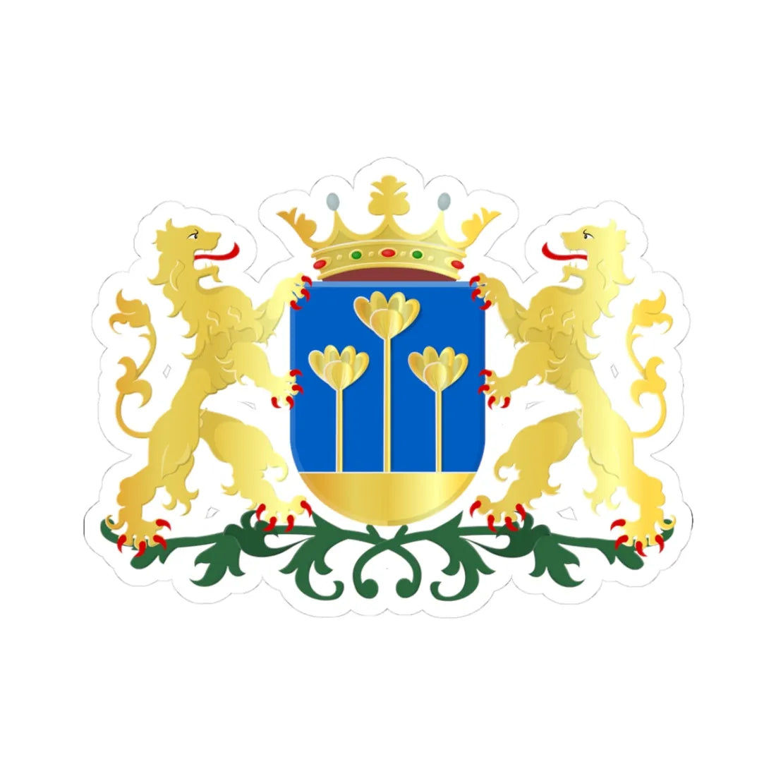 Zoetermeer wapen (Netherlands) (Coat of Arms) STICKER Vinyl Kiss-Cut Decal 3 Inch White - The Sticker Space