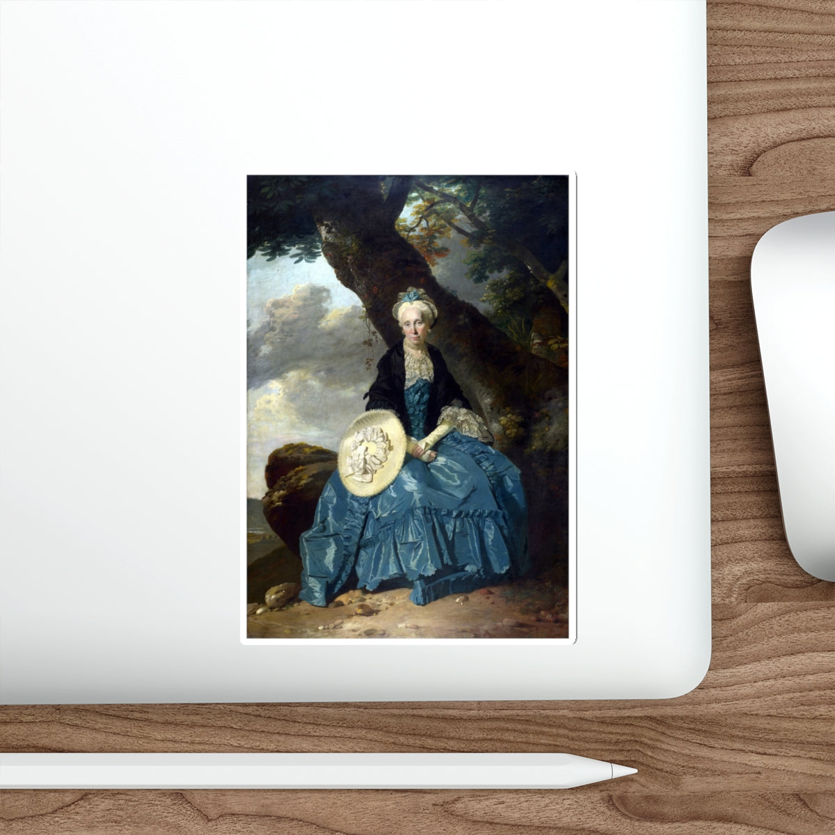 ZOFFANY, Johann - Mrs Oswald (Artwork) STICKER Vinyl Die-Cut Decal-The Sticker Space