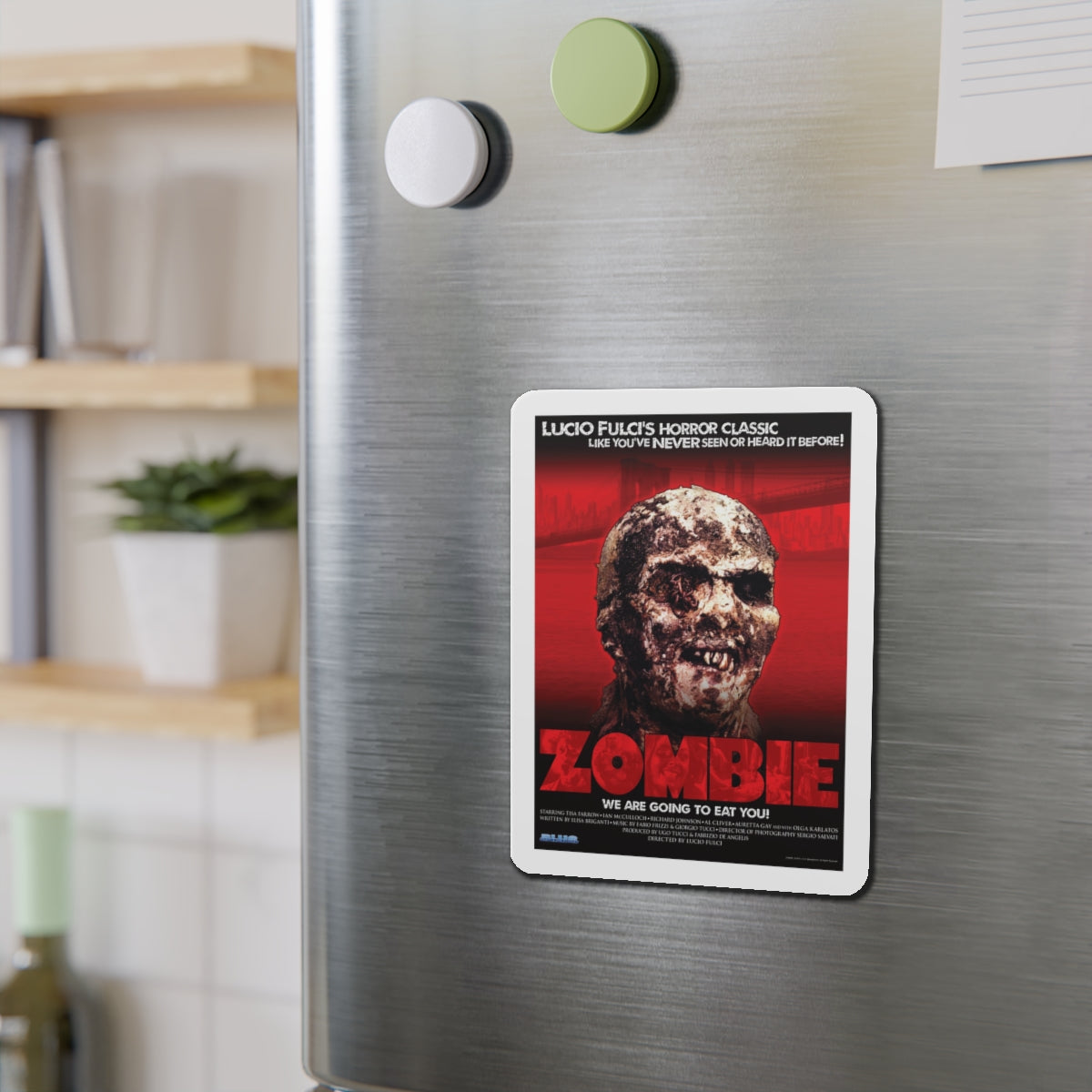 ZOMBI 2 (BLU-RAY RELEASE) 1979 Movie Poster - Refrigerator Magnet-The Sticker Space