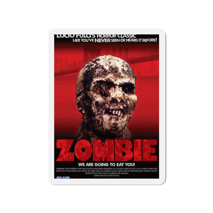 ZOMBI 2 (BLU-RAY RELEASE) 1979 Movie Poster - Refrigerator Magnet 2 Inch - The Sticker Space