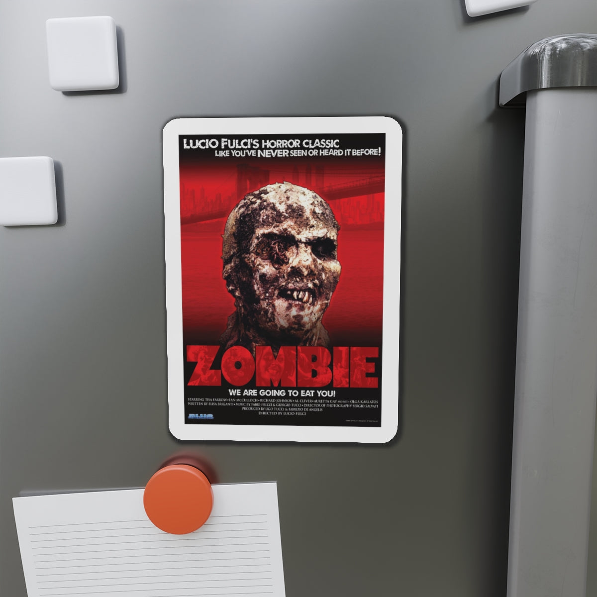 ZOMBI 2 (BLU-RAY RELEASE) 1979 Movie Poster - Refrigerator Magnet-The Sticker Space