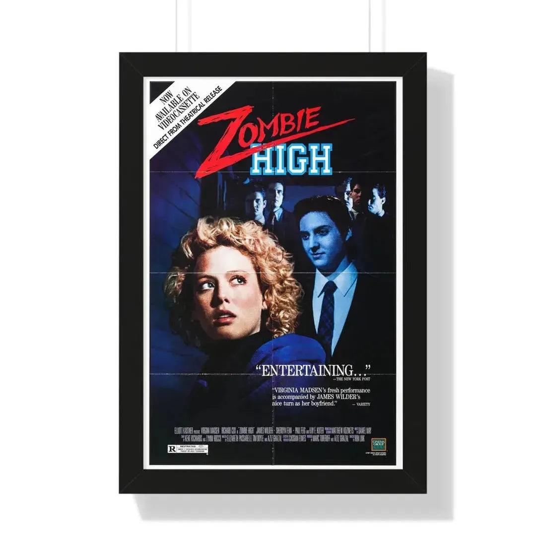 ZOMBIE HIGH 1987 - Framed Movie Poster 16″ x 24″ Black - The Sticker Space