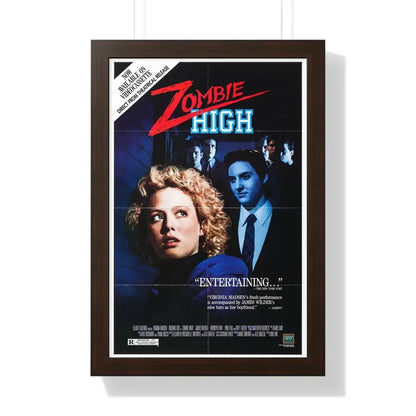ZOMBIE HIGH 1987 - Framed Movie Poster 16″ x 24″ Walnut - The Sticker Space