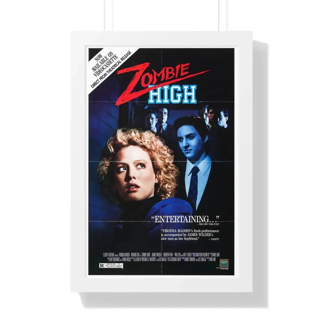 ZOMBIE HIGH 1987 - Framed Movie Poster 16″ x 24″ White - The Sticker Space