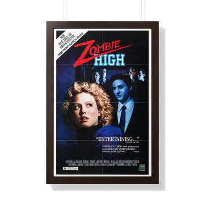 ZOMBIE HIGH 1987 - Framed Movie Poster 20" x 30" Walnut - The Sticker Space