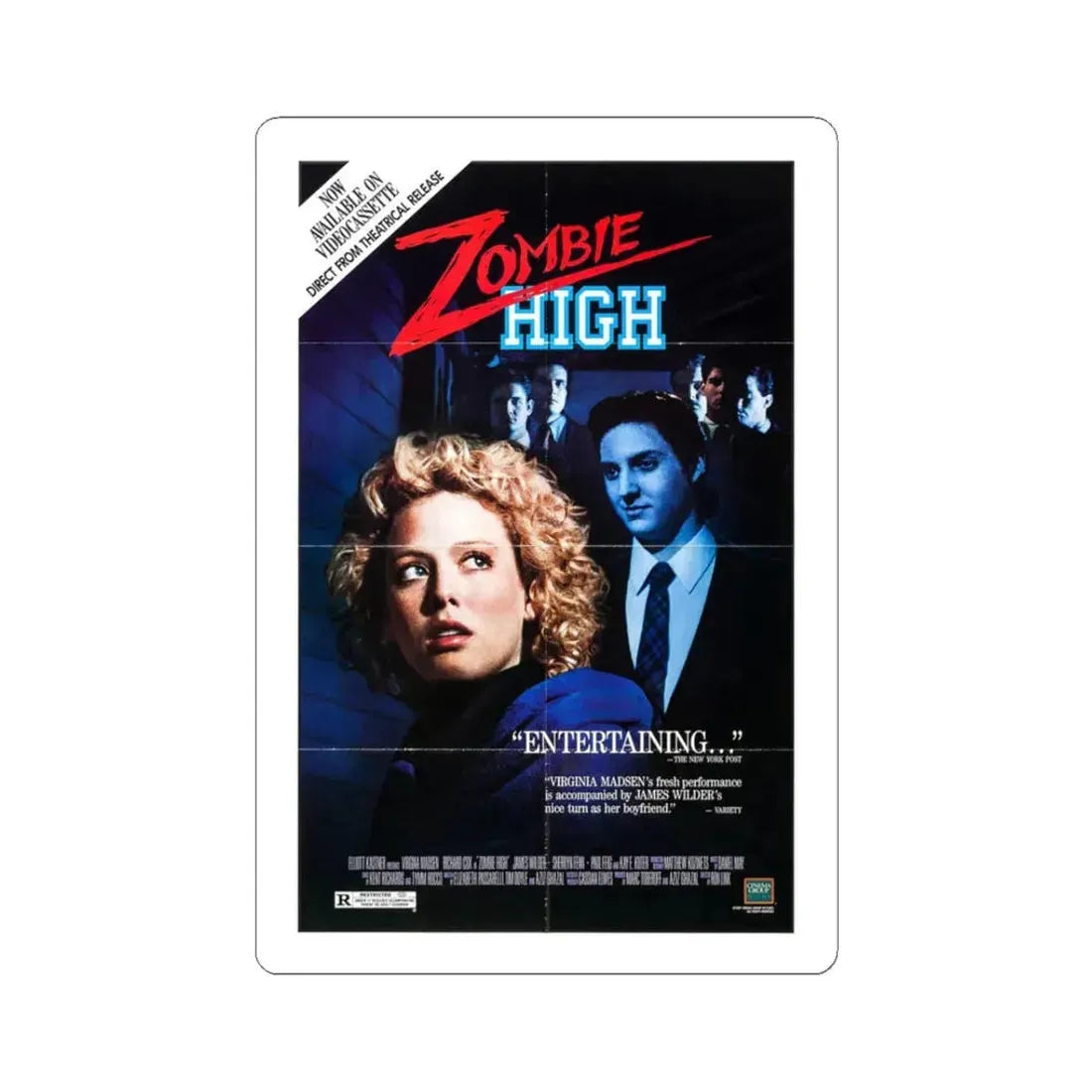 ZOMBIE HIGH 1987 Movie Poster - STICKER Vinyl Kiss-Cut Decal 3 Inch White - The Sticker Space